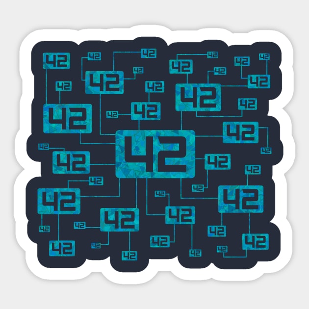 Forty-two 42s Sticker by donovanh